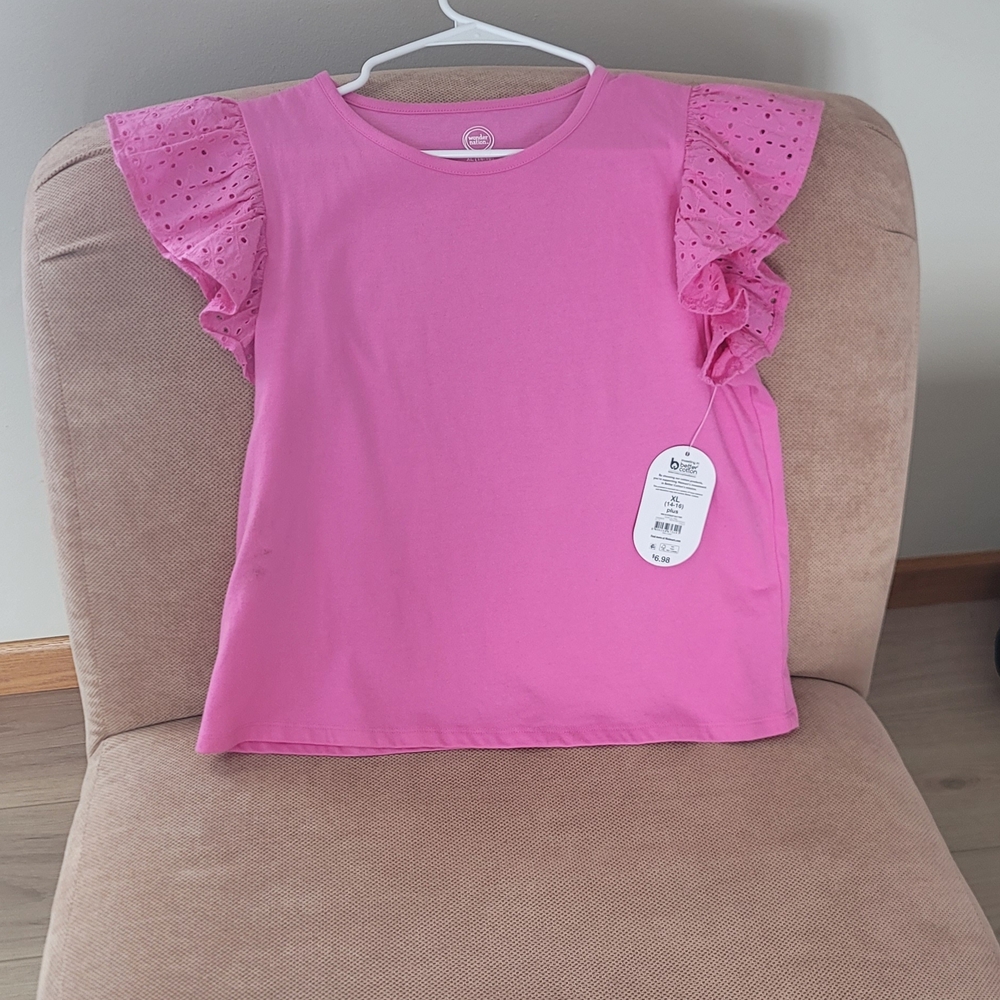 Wonder Nation Pink Plus Size Top